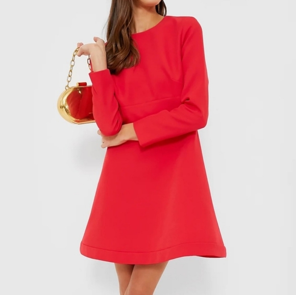 NEW Tuckernuck Elodie Fit & Flare Mini Dress: Red - Picture 3 of 5